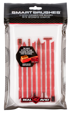 Real Avid Smart Brush Multi-Caliber 5.50" 8-Pack Bronze/Nylon Bristle Gun Cleaning Brushes