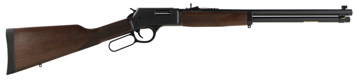 Henry H012M41 Big Boy Steel .41 Rem Mag 20" 10+1 Lever Action Rifle - Blued American Walnut