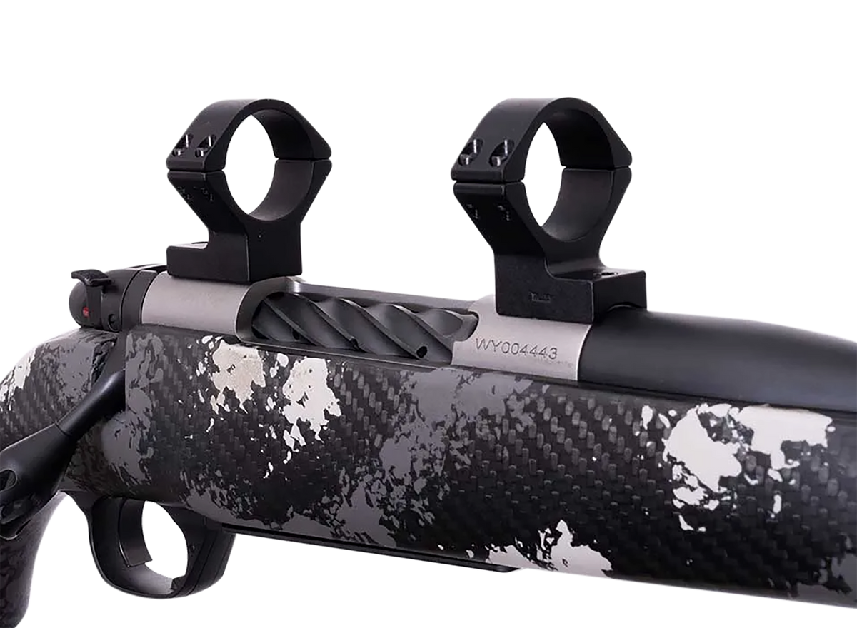 Weatherby TRBVLAS3 Scope Mount/Ring Combo 30mm Medium Rings Matte Black Alloy - Mark V Standard 6-Lug Action