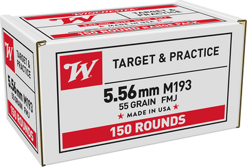 Winchester Ammo USA M193 5.56x45mm NATO 55gr Full Metal Jacket 150 Rd - Box or Case