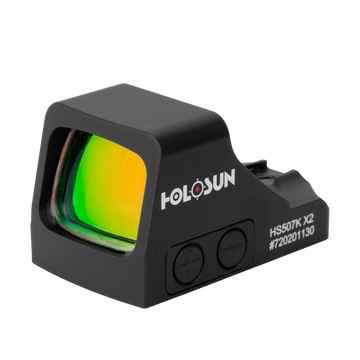 Holosun HS507K X2 1x 2 MOA Red Dot/32 MOA Circle Reflex Sight - Black Anodized