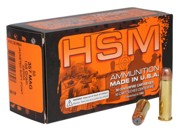 HSM Pro Pistol 357 Mag 158gr Jacketed Soft Point 50 Rd - Box or Case