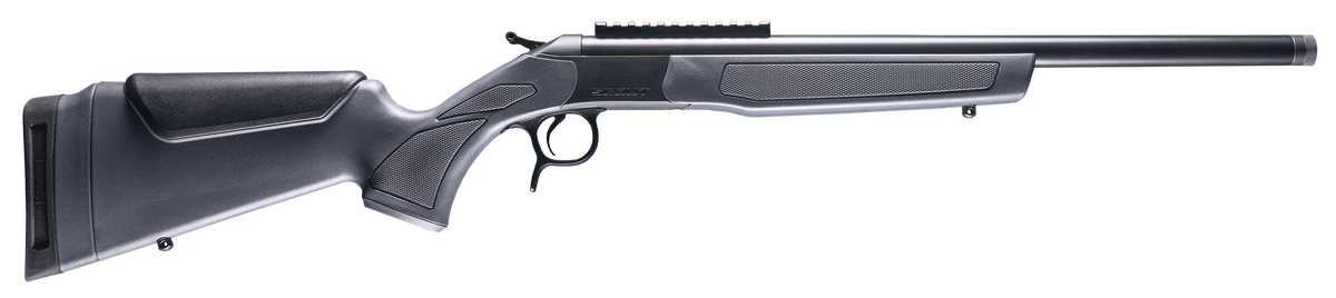 CVA Scout 450 Bushmaster 22" 1rd Single Shot Rifle - Blued/Stealth Gray