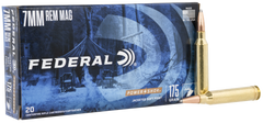 Federal 7RB Power-Shok  7mmRemMag 175gr Jacketed Soft Point 20 Per Box/10 Case