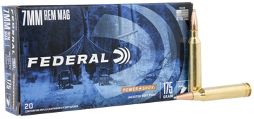 Federal 7RB Power-Shok  7mmRemMag 175gr Jacketed Soft Point 20 Per Box/10 Case