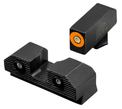 XS Sights R3D 2.0 Night Sights for Glock 42/43/43X/48 - Green Tritium Orange Outline Front / Green Tritium Rear