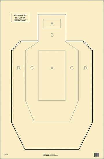 Action Target IPSC-P-100 IPSC/USPSA Paper Hanging Target 23" x 35" 100 Per Box