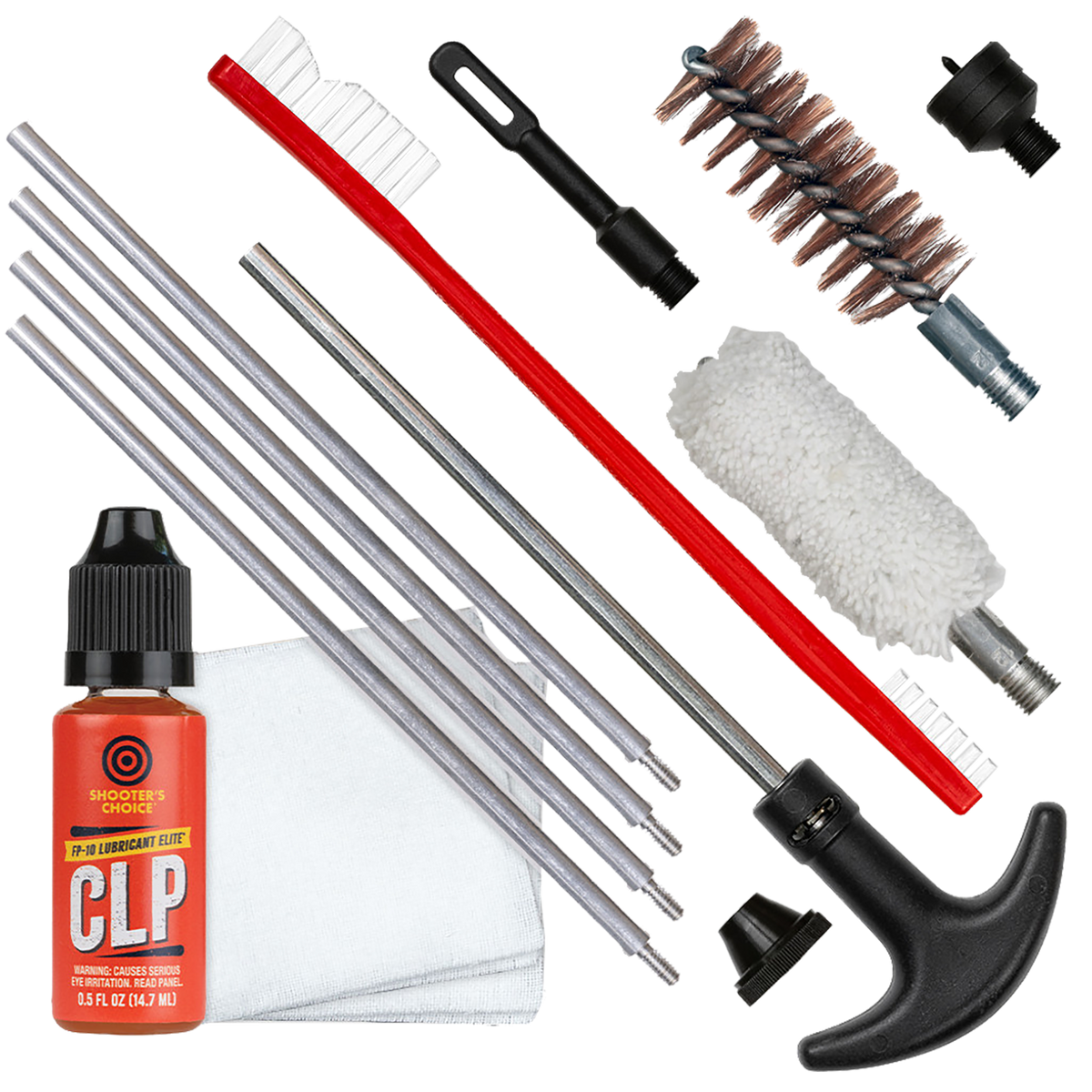 Shooters Choice SHFSRK12 Gun Rod Cleaning Kit 12 Gauge 13-Piece Shotgun