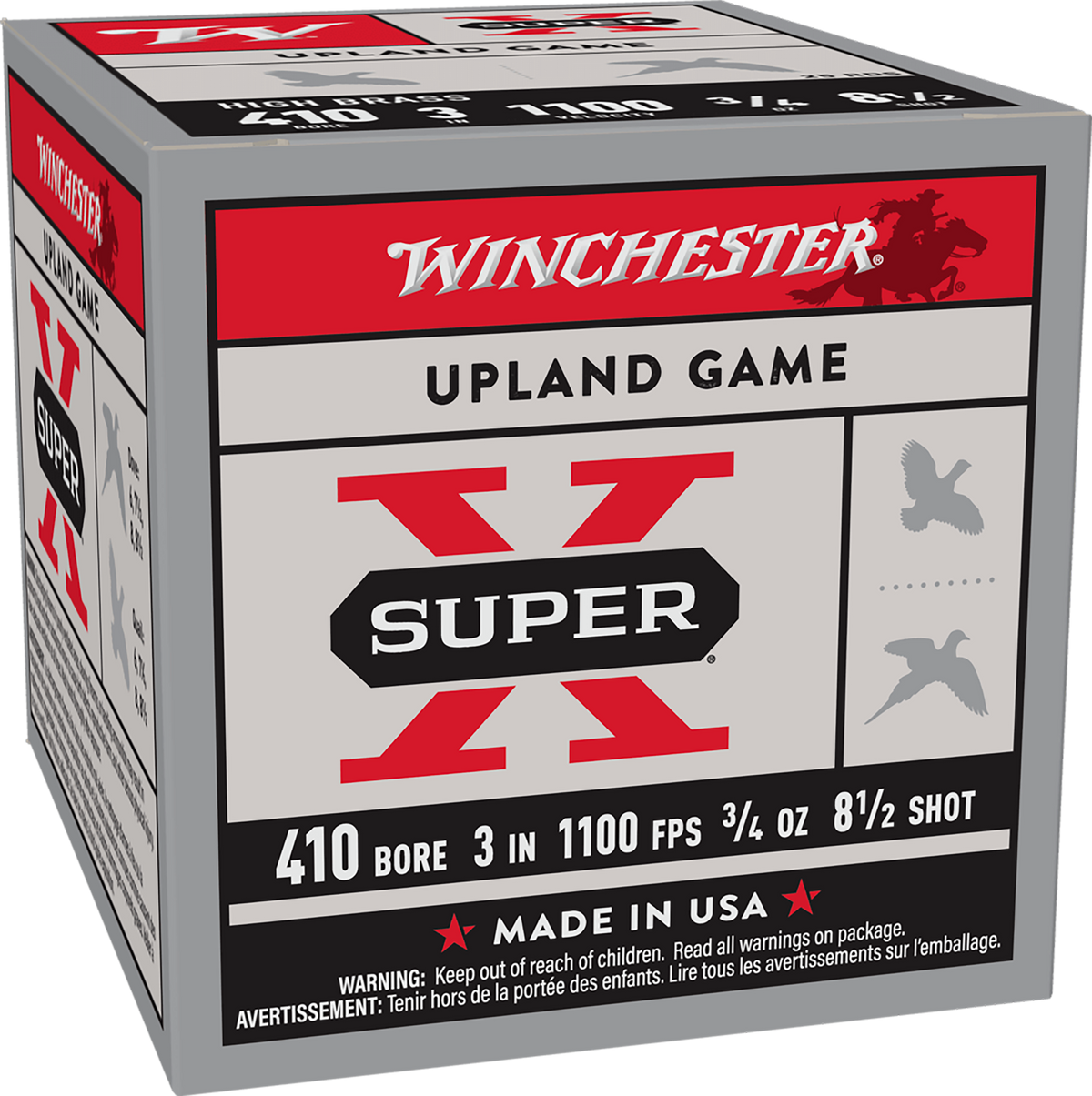 Winchester Ammo Super X Heavy Game Load 410 Bore 3" 3/4oz #8.5 Shot 25 Rd - Box or Case