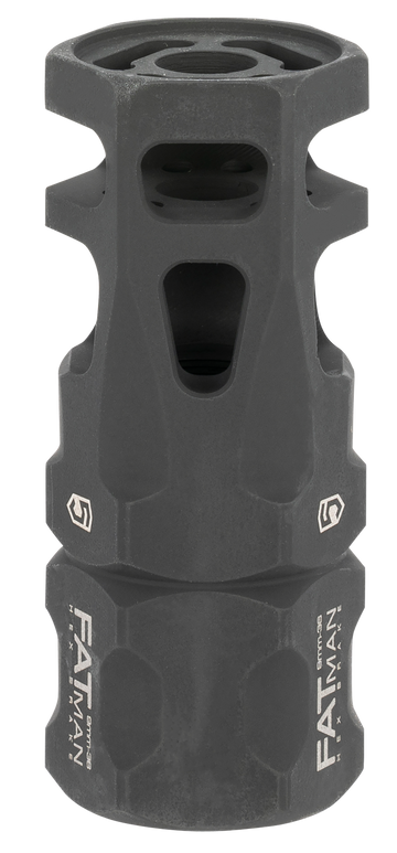 Phase 5 Weapon Systems FATman Hex Brake 1/2x36 Black Parkerized Steel for 9mm/7.62x39/6.8mm AR-Platform