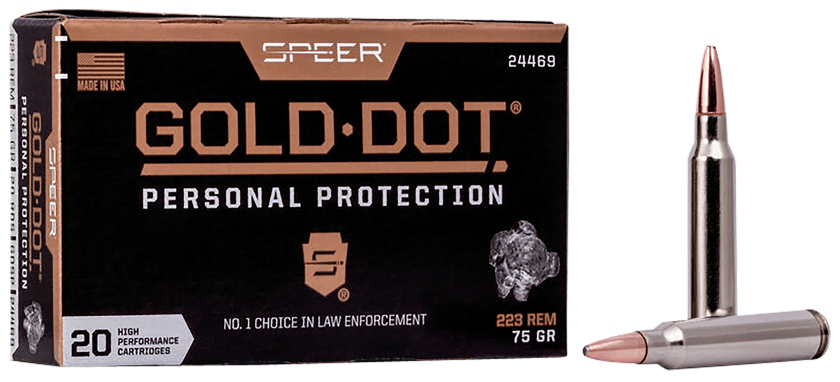 Speer Ammo Gold Dot Personal Protection .223 Rem 75gr Soft Point - Box or Case