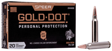 Speer Ammo Gold Dot Personal Protection .223 Rem 75gr Soft Point - Box or Case