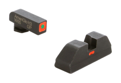 AmeriGlo GL616 CAP Night Sight Set for Glock - Green Tritium Orange Outline Front / Orange Bar Rear
