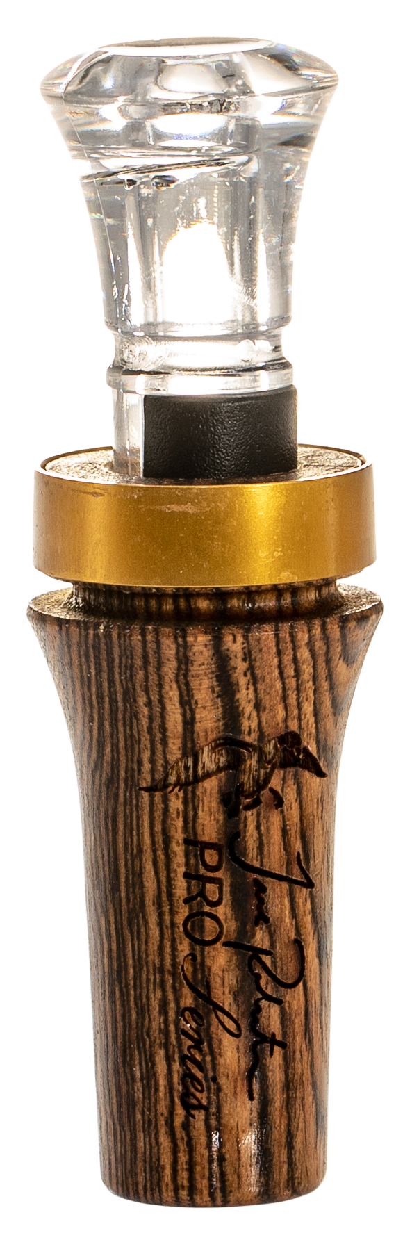 Duck Commander DCPROB Pro Series Bocote Open Call Double Reed Mallard Hen Duck Call - Brown Wood
