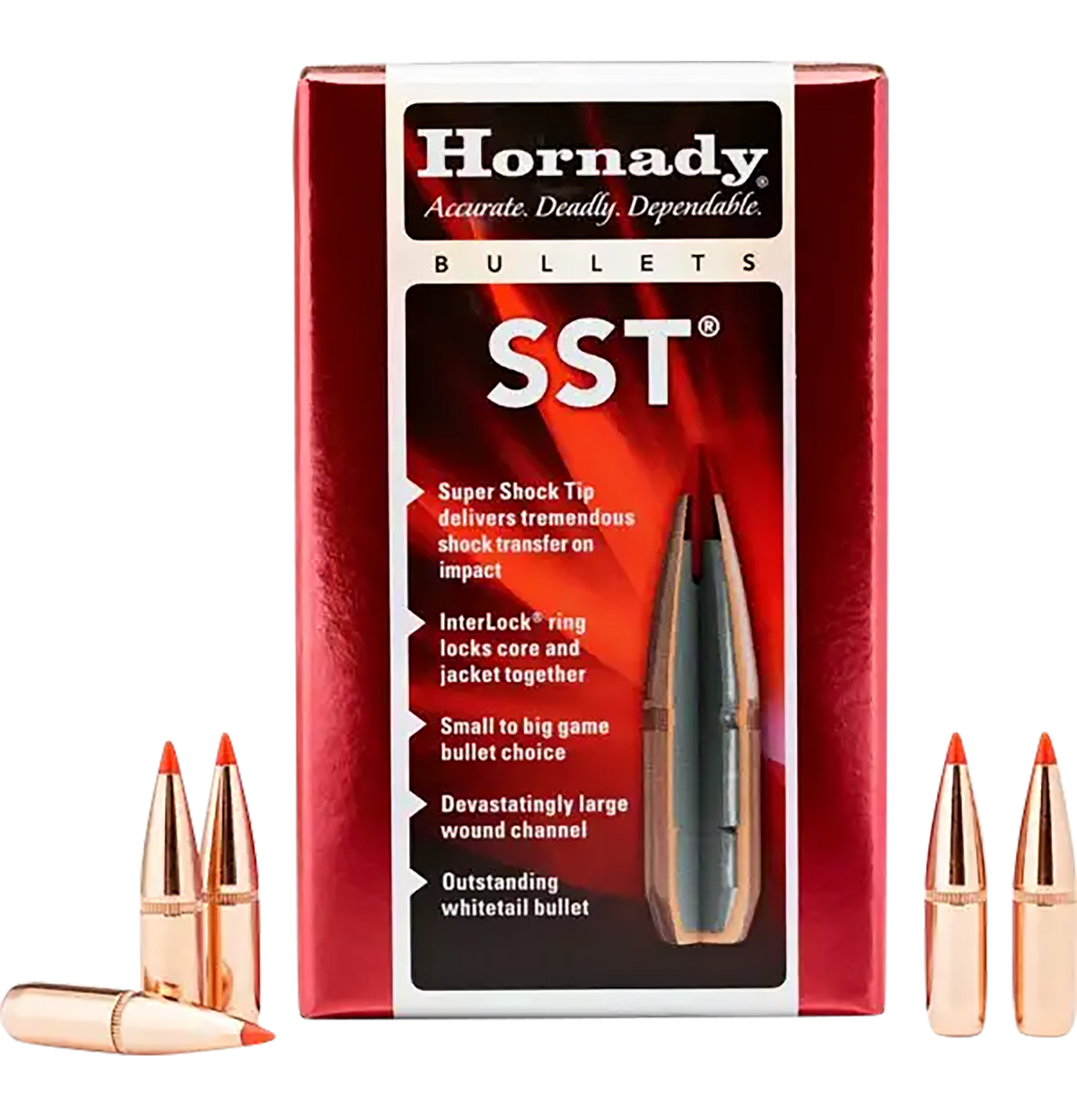 Hornady SST 7mm .284 154 gr Super Shock Tip Reloading Bullets - 100/Box