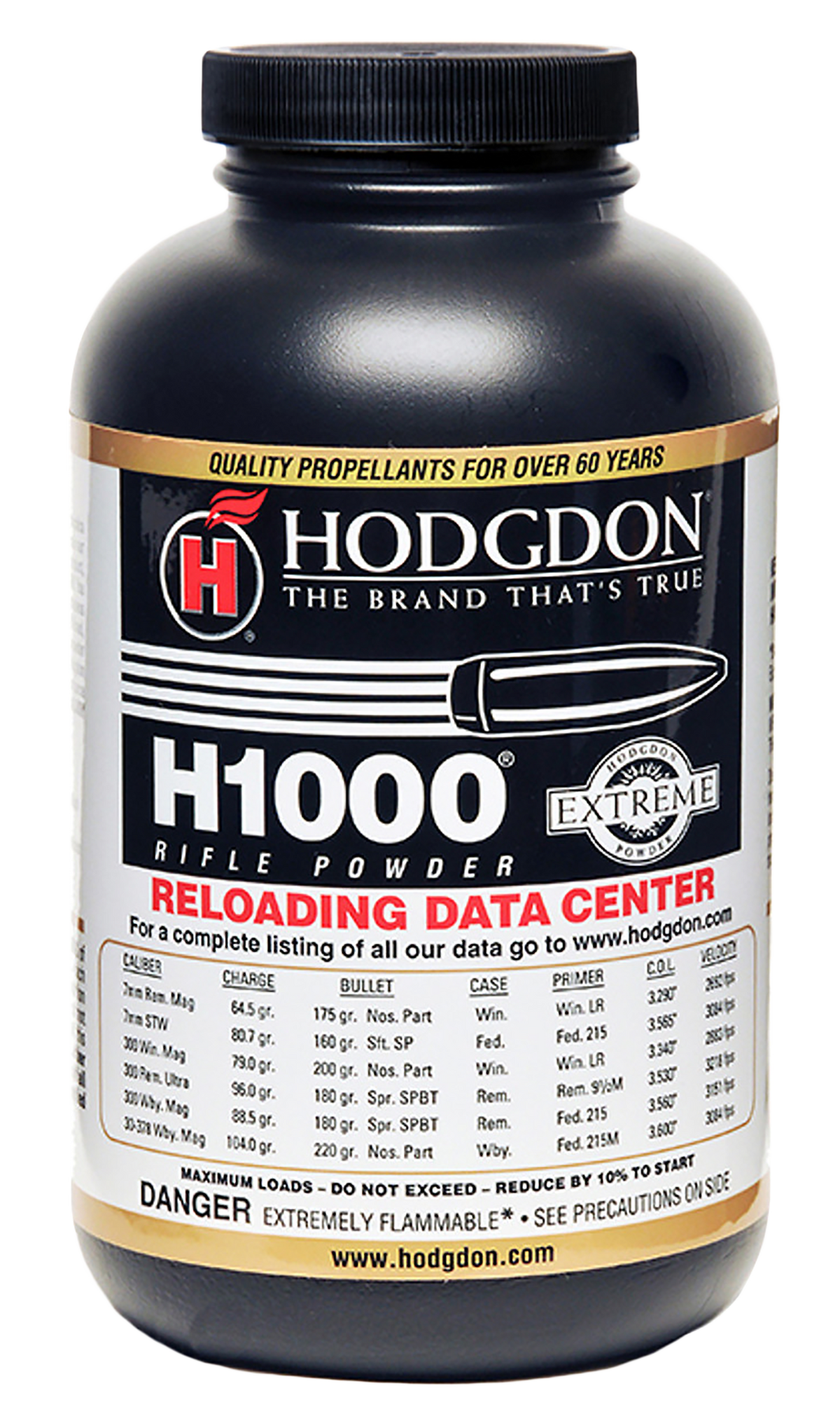 Hodgdon H1000 Extreme Rifle Powder 1 lb Multi-Caliber