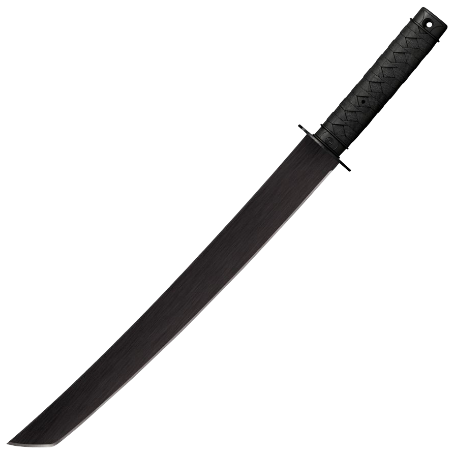Cold Steel Tactical Wakizashi 18" 1055 Carbon Steel Machete Black Polypropylene Handle