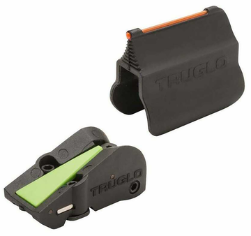 TruGlo F.A.S.T. Universal Shotgun Sights 12/20 Gauge - Red Fiber Optic Front / Green Ramp Rear