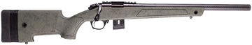 Bergara Rifles BMR-X Carbon Fiber 17 HMR 18" 10+1 Bolt-Action Rifle - Black Cerakote, Black/Green Synthetic Stock