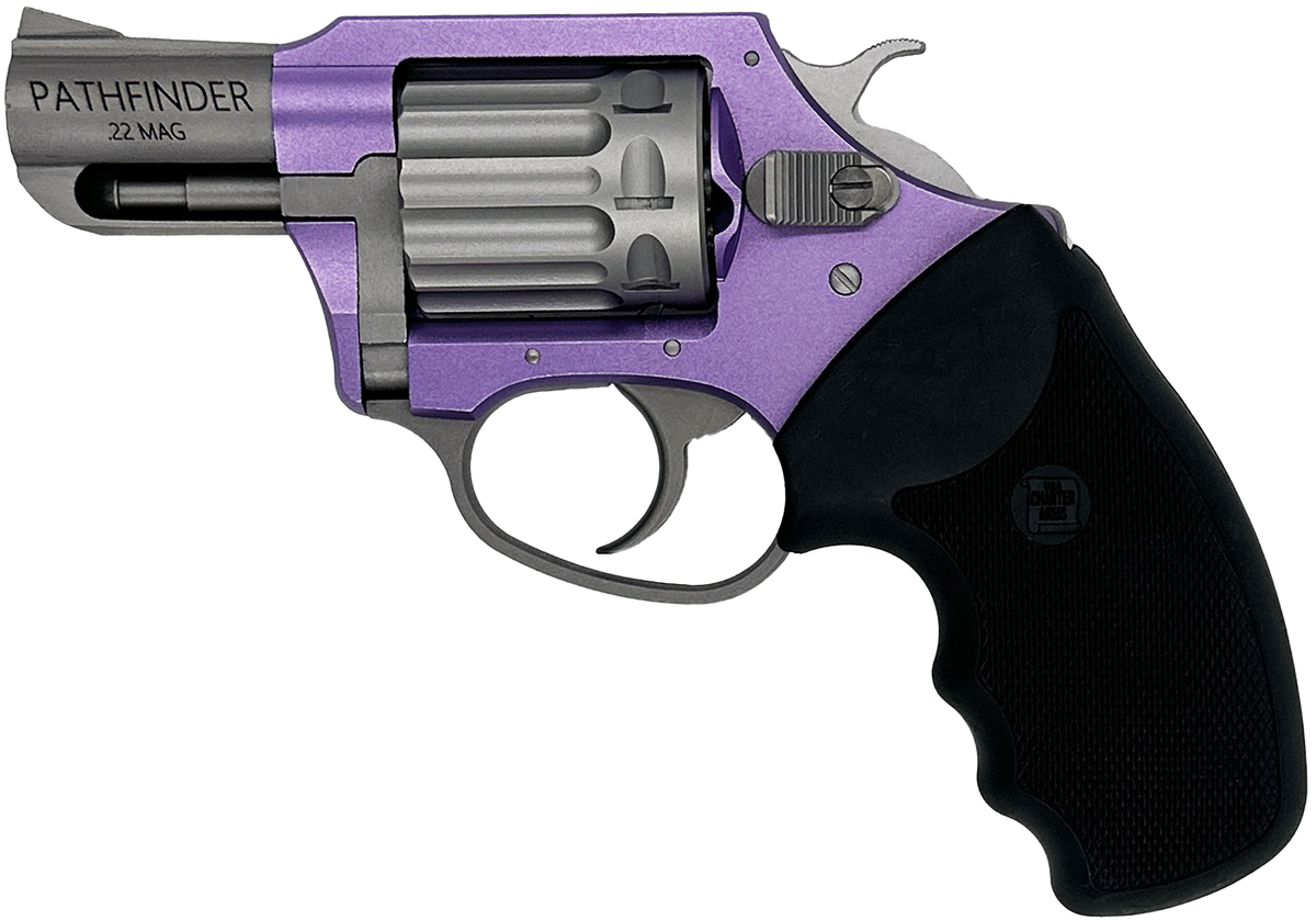 Charter Arms Pathfinder Lavender Lady 22 WMR 2" 8rd SAO Revolver - Lavender Aluminum/SS
