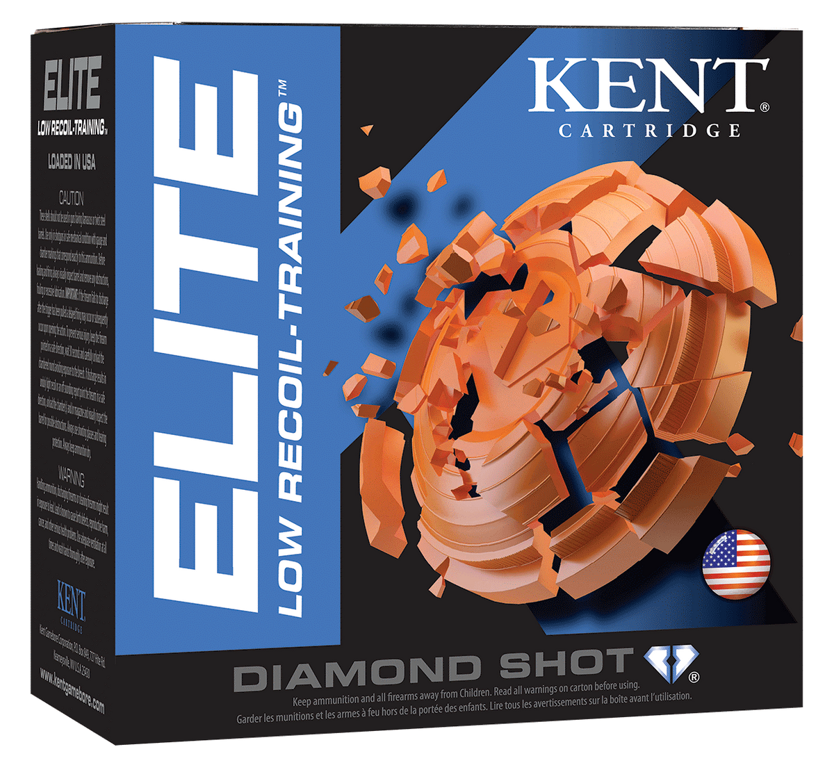 Kent Cartridge E12L248 Elite Low Recoil/Training 12 Gauge 2.75" 7/8 oz 8 Shot - Box or Case
