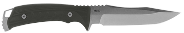 S.O.G Pillar 5" Fixed Clip Point Plain S35VN Stonewashed Blade Black Canvas Micarta Handle