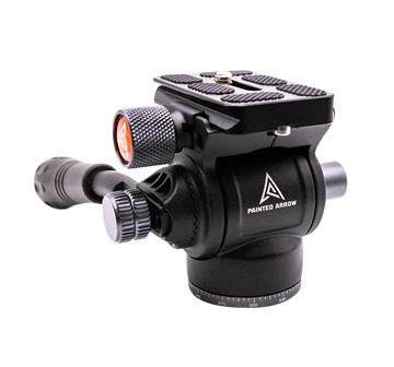 Painted Arrow FH1 Micro Fluid Tripod Head Black - 9.6 oz with Arca-Swiss Plate