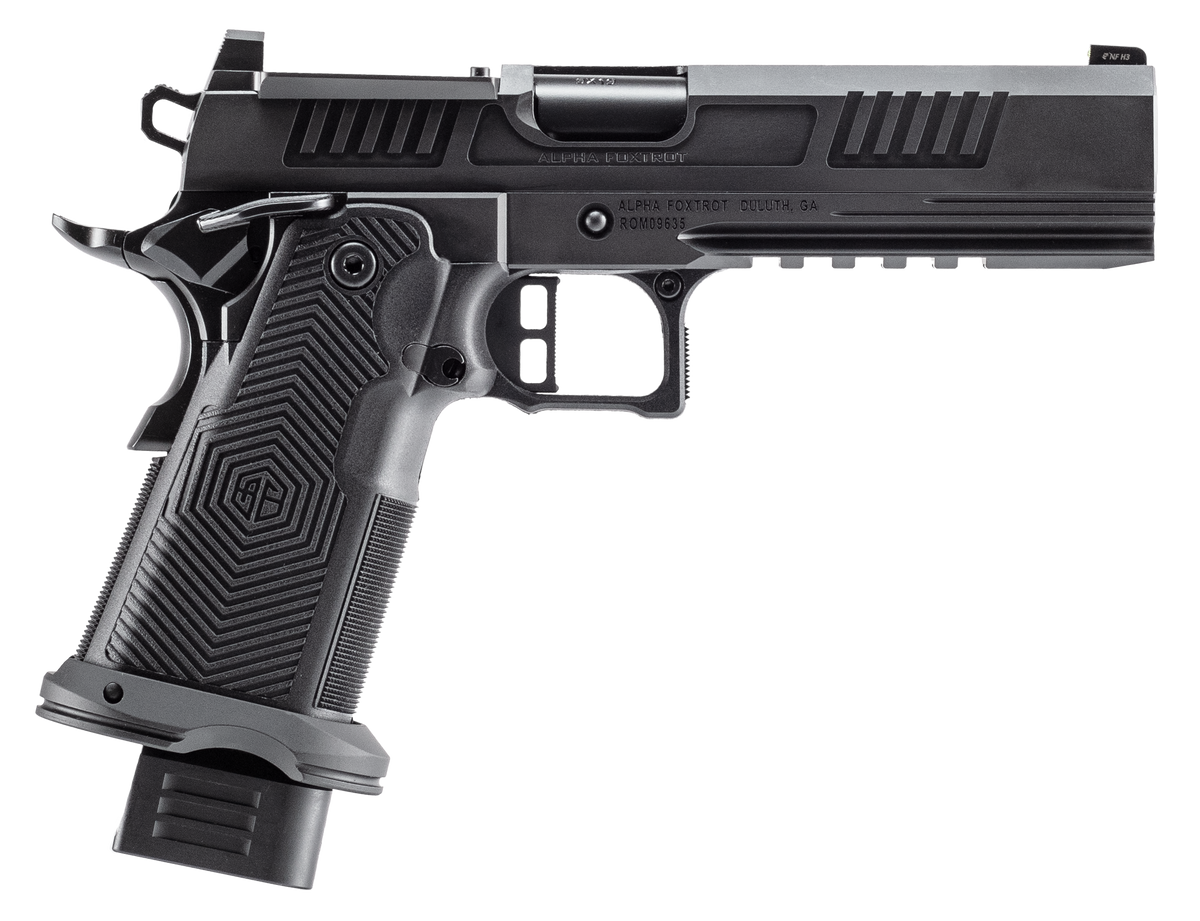 Alpha Foxtrot AF1911 Romulus 9mm 5" 20+1 Semi-Auto Pistol - Black DLC