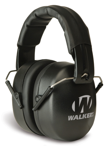 Walkers Game Ear GWPEXFM3 EXT Range Folding Shooting Muff 30 dB Over the Head Black Polymer