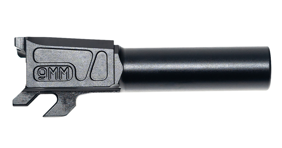 Faxon Firearms Duty Series 9mm Luger 3.1" Black Nitride Drop-In Pistol Barrel - Fits M&P Shield/Shield Plus