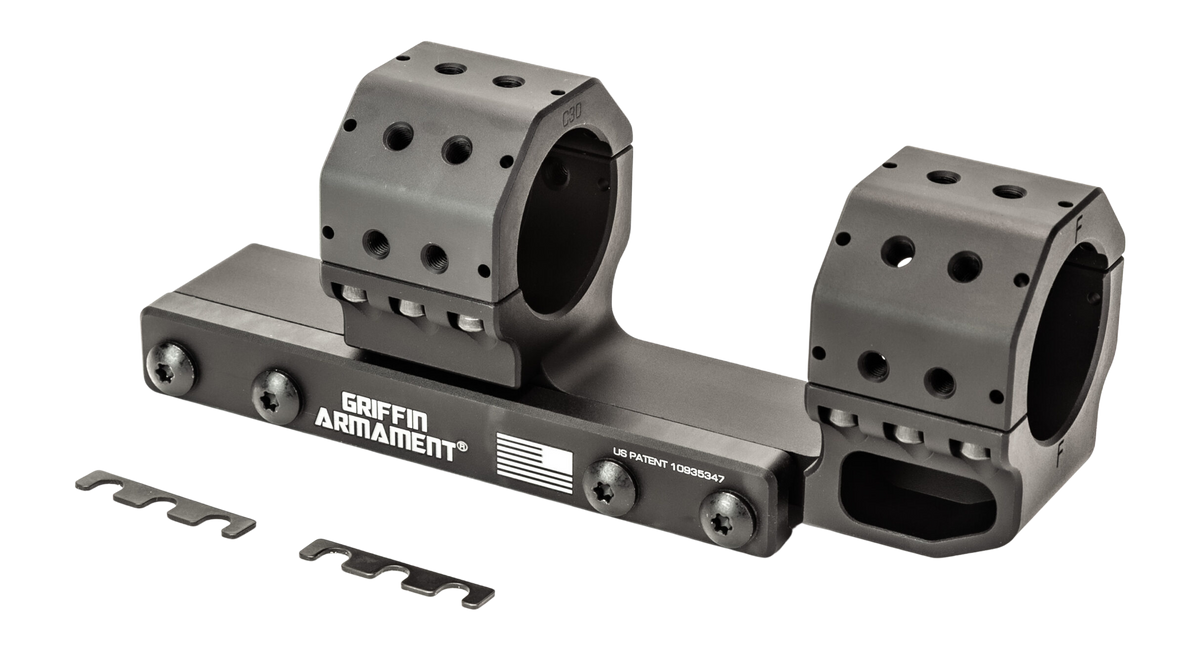 Griffin Armament GPM 30mm Cantilever Scope Mount 1.335" - Black Anodized