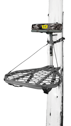 Hawk Helium XL Hang-On Treestand 24" x 30" Aluminum Gray Powder Coated - 300 lb Capacity