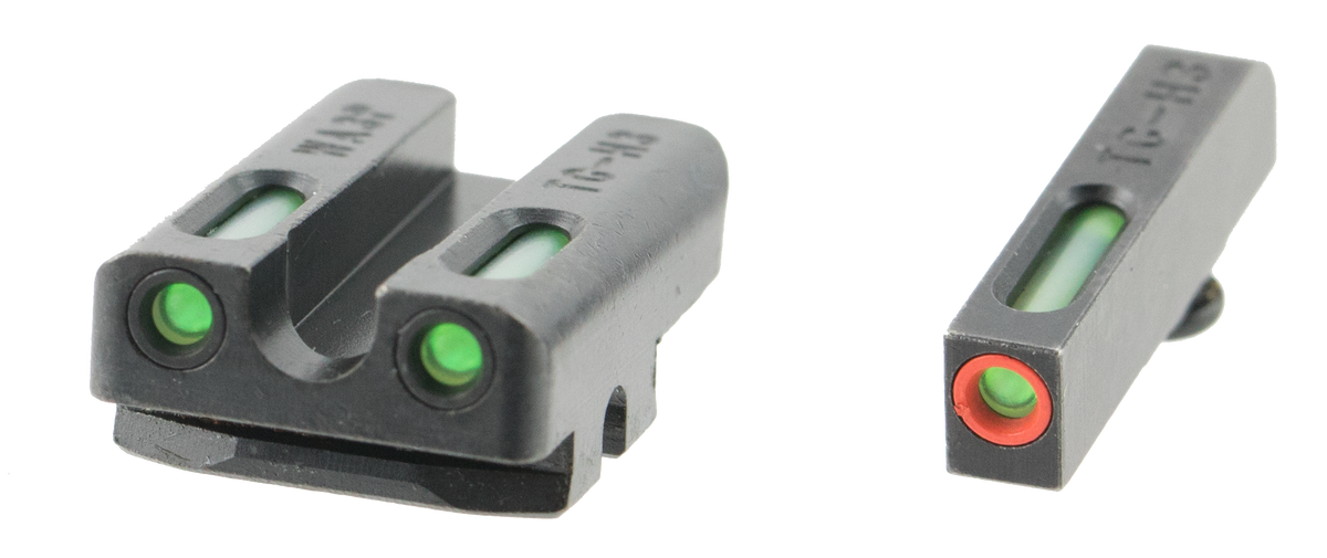 TruGlo TFX Pro Walther CCP Green Tritium & Fiber Optic Night Sight Set - Black Nitride