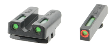 TruGlo TFX Pro Walther CCP Green Tritium & Fiber Optic Night Sight Set - Black Nitride