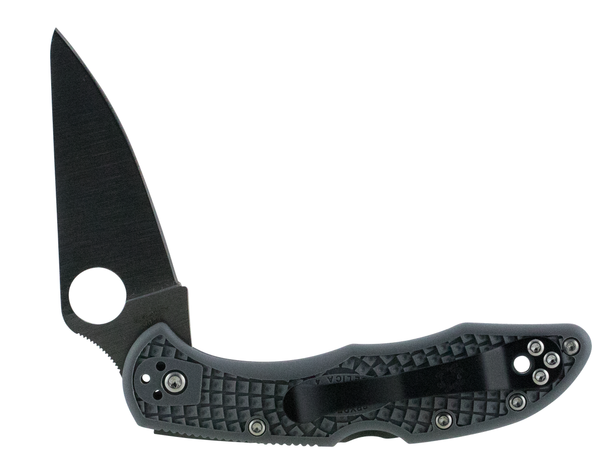 Spyderco Delica 4 Lightweight 2.88" VG-10 Drop Point Plain Gray FRN Folding Knife