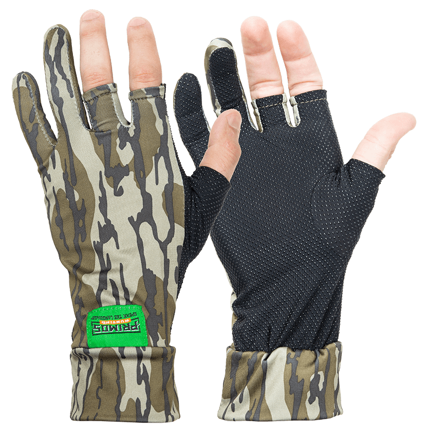Primos Stretch Fit Mossy Oak Original BottomLand Fingerless Neoprene Gloves OSFA