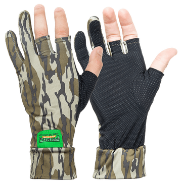 Primos Stretch Fit Mossy Oak Original BottomLand Fingerless Neoprene Gloves OSFA
