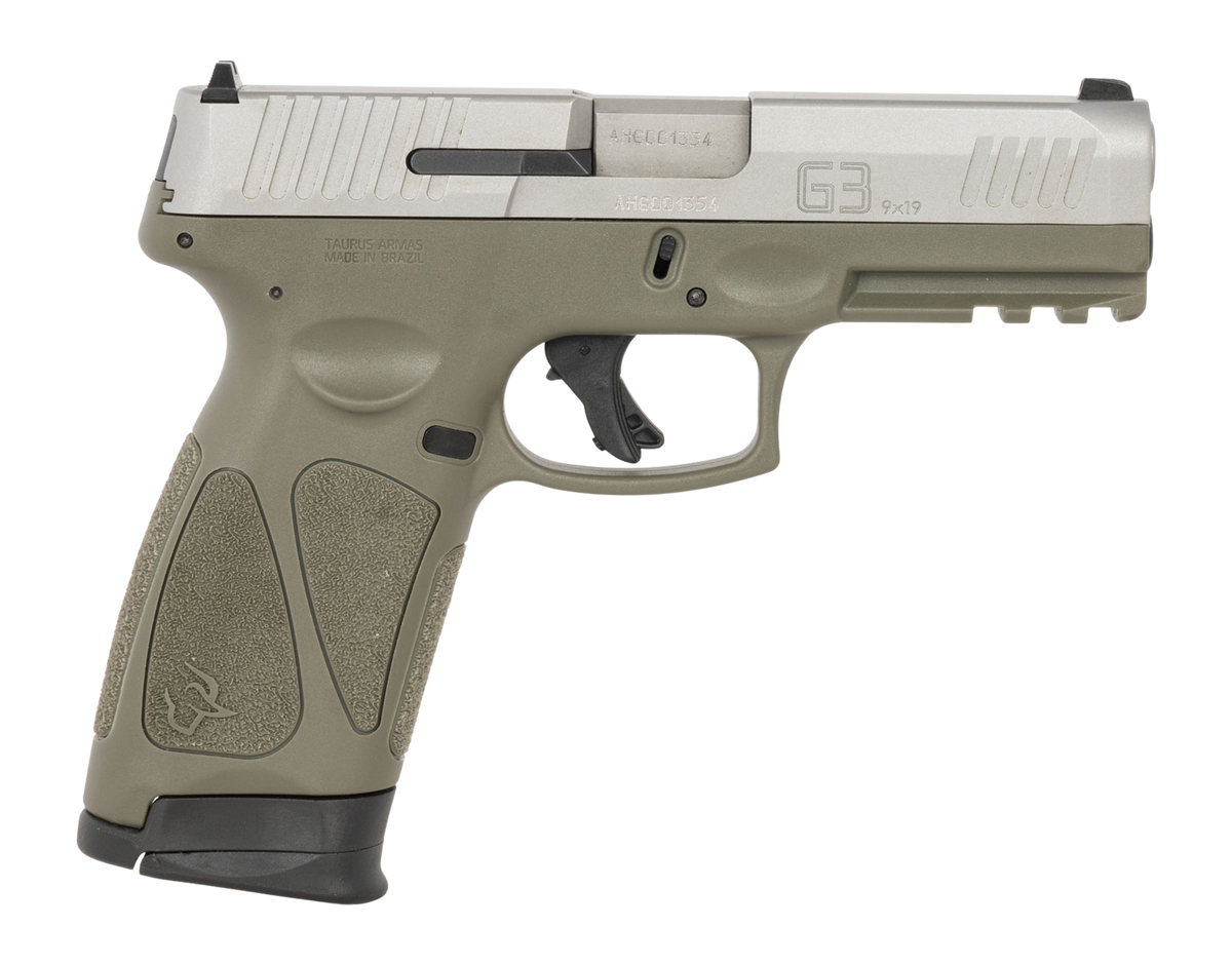 Taurus G3 9mm Luger 4" 17+1 Semi-Auto Pistol - OD Green/Stainless