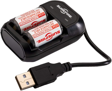 Surefire SFLFP123KIT AC/DC Wall Charger Kit with 2 LFP123 Batteries