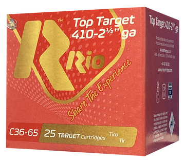 Rio Ammunition Top Target 410 Bore 2.50" 1/2 oz #7.5 Shot - Box or Case