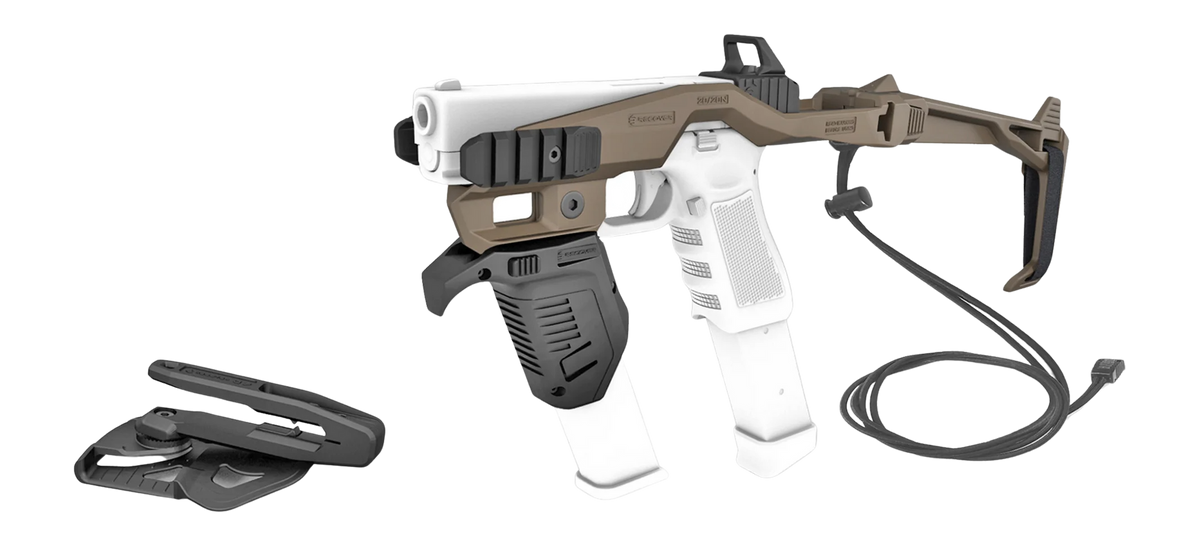 Recover Innovations 20/20N Pistol Stabilizer Kit for Glock 9mm/.357 SIG - 2020N+SLX+MG9+UR+CR+FS+ML3 Rail - Tan