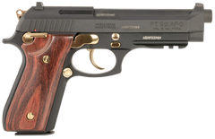 Taurus 92 9mm Luger 5" 17+1 Semi-Auto Pistol - Matte Black w/Gold Accents