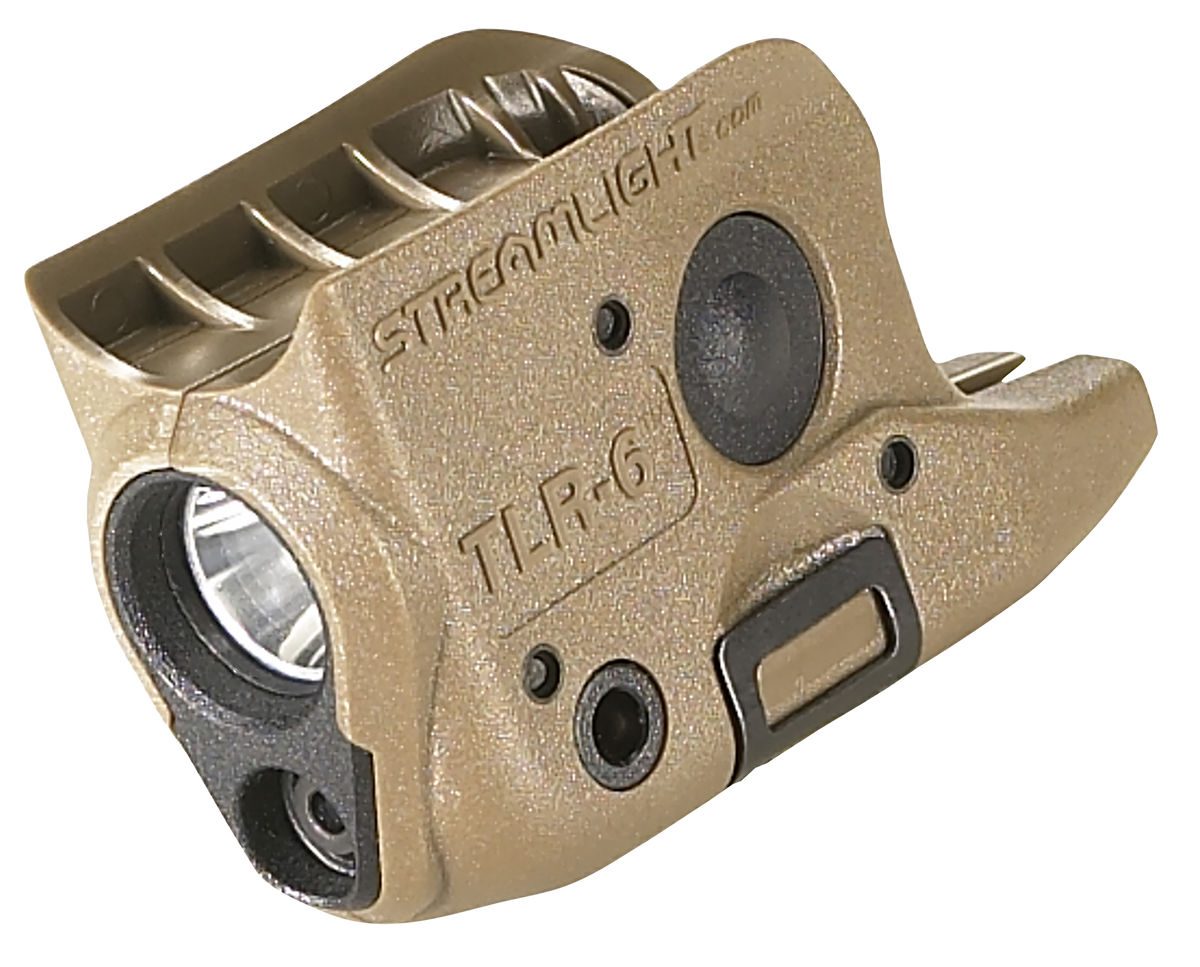 Streamlight TLR-6 100 Lumen White LED/Red Laser Weapon Light - Flat Dark Earth - Glock 42/43/43X/48