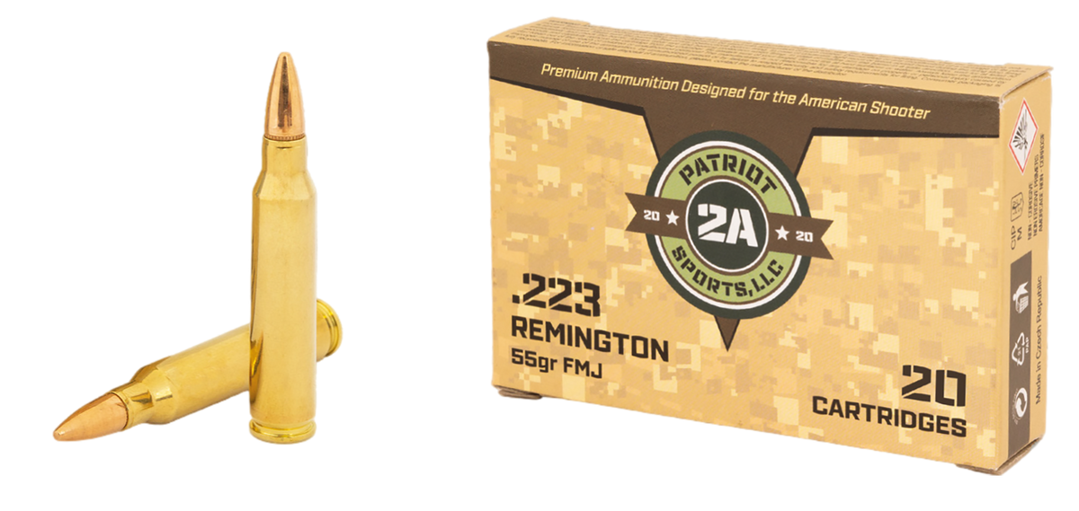 Patriot Sports LLC .223 Rem 55gr FMJ 20-Rd - Box or Case