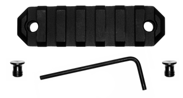 GrovTec GTSW228 KeyMod Picatinny Rail 3" 7-Slot Aluminum Black Hardcoat Anodized