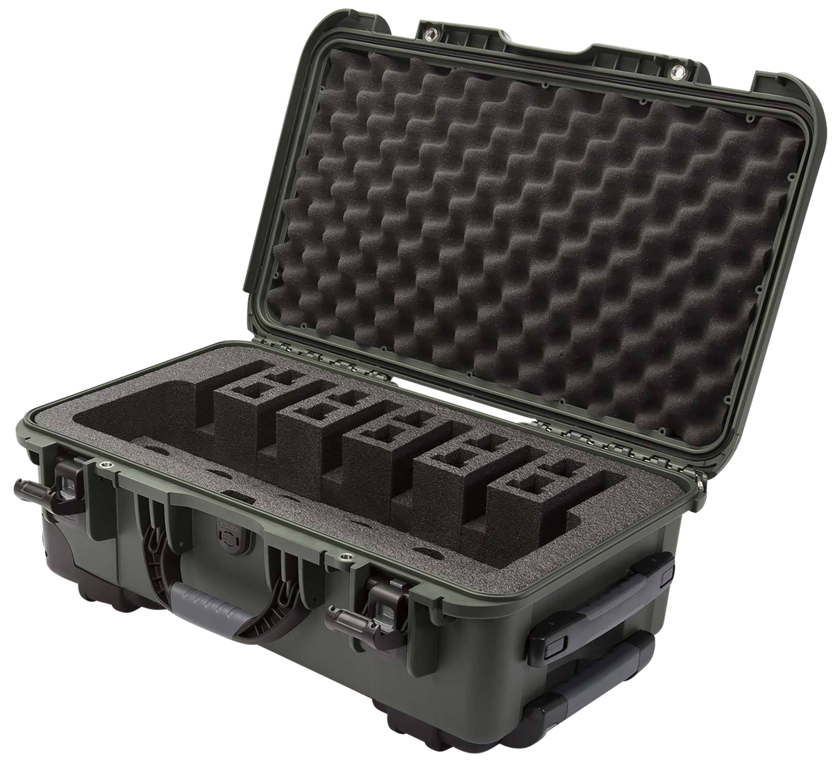 Nanuk 935 6 Up Pistol Case Olive Polymer with Closed-Cell Foam 22x14x9