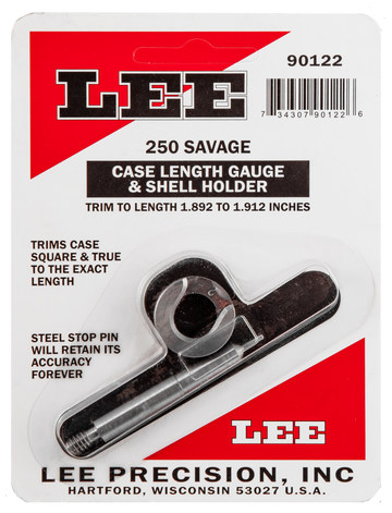 Lee Precision 90122 Case Length Gauge 250 Savage w/ Shell Holder