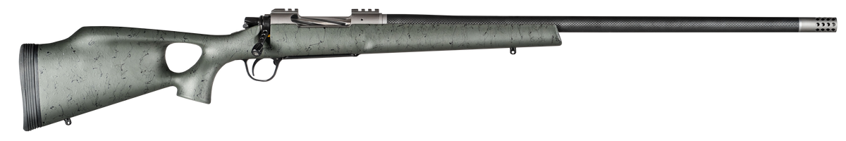 Christensen Arms Summit TI 7mm Rem Mag 26" 3+1 Bolt-Action Rifle - Green/Black Webbing Thumbhole