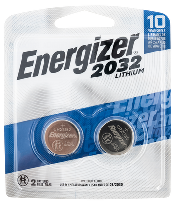 Energizer 2032BP2 CR2032 Lithium Battery 3V 235 mAh - 2-Pack