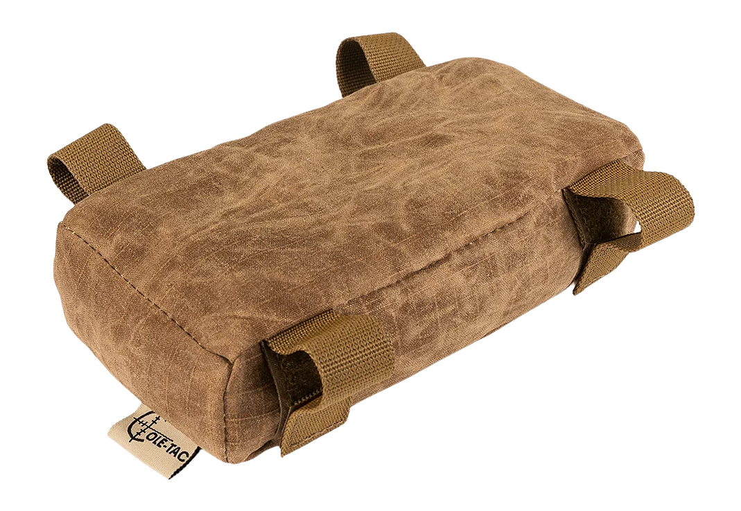 Cole-TAC Flat Bag Waxed Prefilled Rifle Rest - Coyote Brown Cordura Nylon